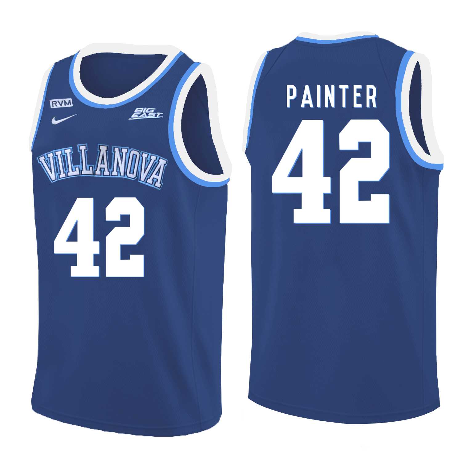 Villanova Wildcats 42 Dylan Painter Blue College Basketball Jersey Dzhi